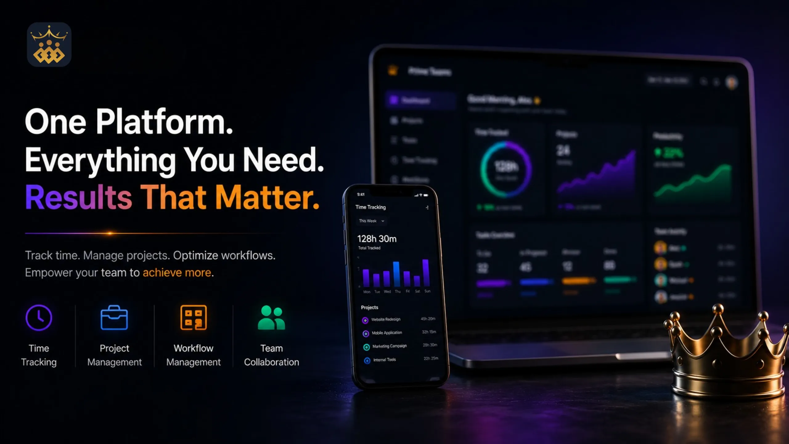 project management software with time tracking for remote and growing teams