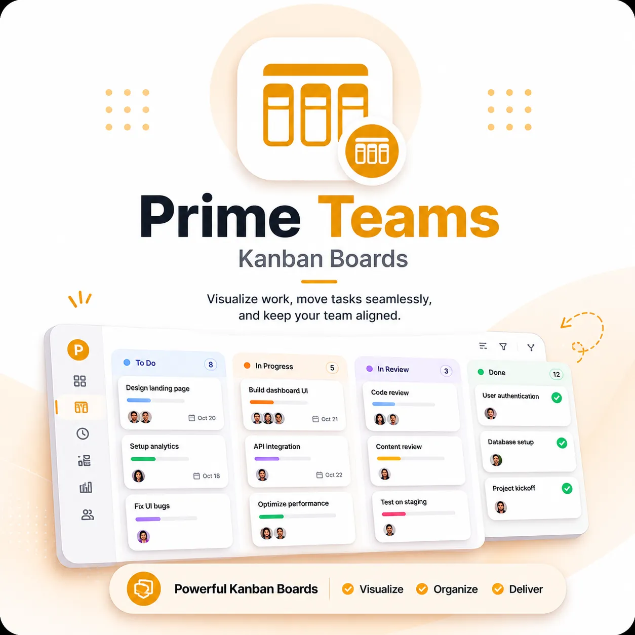 Time tracking software dashboard showing employee productivity and project management