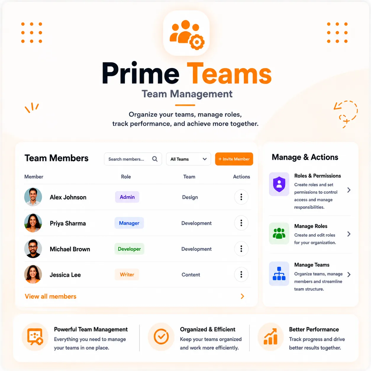 Time tracking software dashboard showing employee productivity and project management